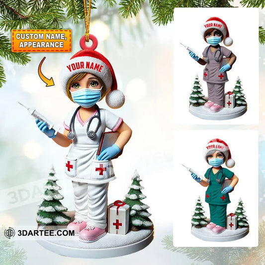 Nurse Christmas Ornament Personalized Ornament 3.54’’ / 1 Ornament Ornament