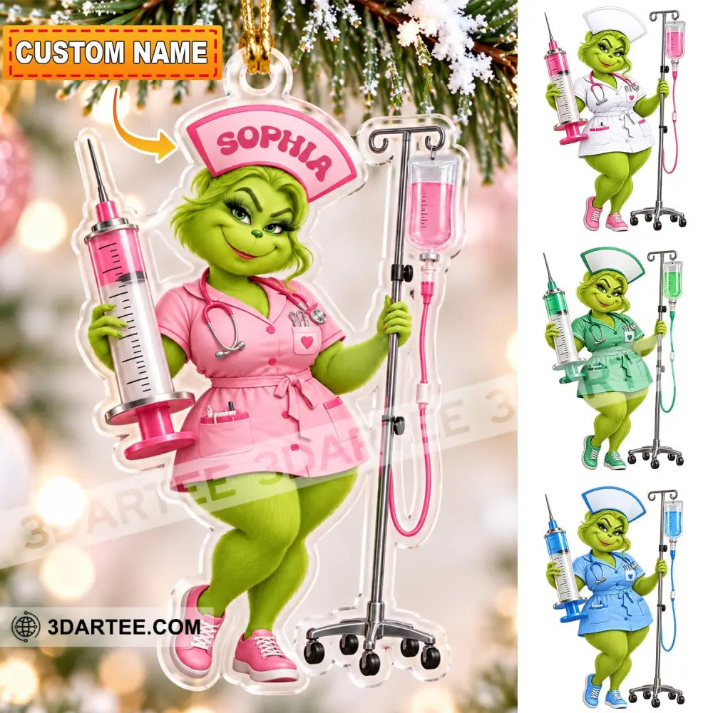 Nurse Home Decor Christmas Ornament Personalized Ornament - 3.54’’ / 1 Ornament - Ornament