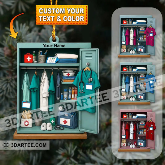 Nurse’s Wardrobe Home Decor Christmas Ornament Personalized Ornament 3.54’’ / 1 Ornament Ornament