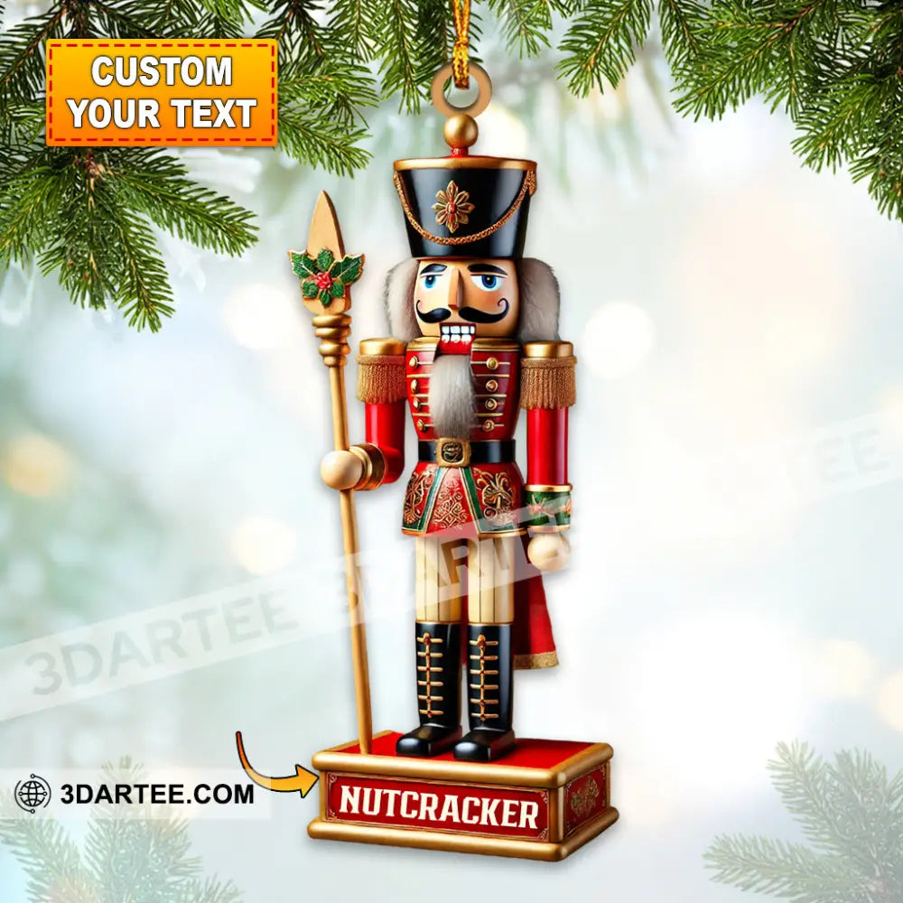 Nutcracker Soldier Figurines Christmas Ornament Personalized Ornament 3.54’’ / 1 Ornament Ornament