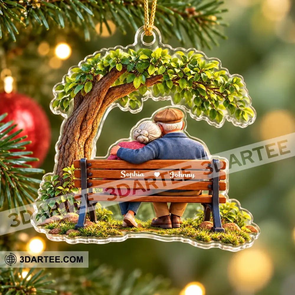 Old Couple Home Decor Christmas Ornament Personalized Ornament - Ornament