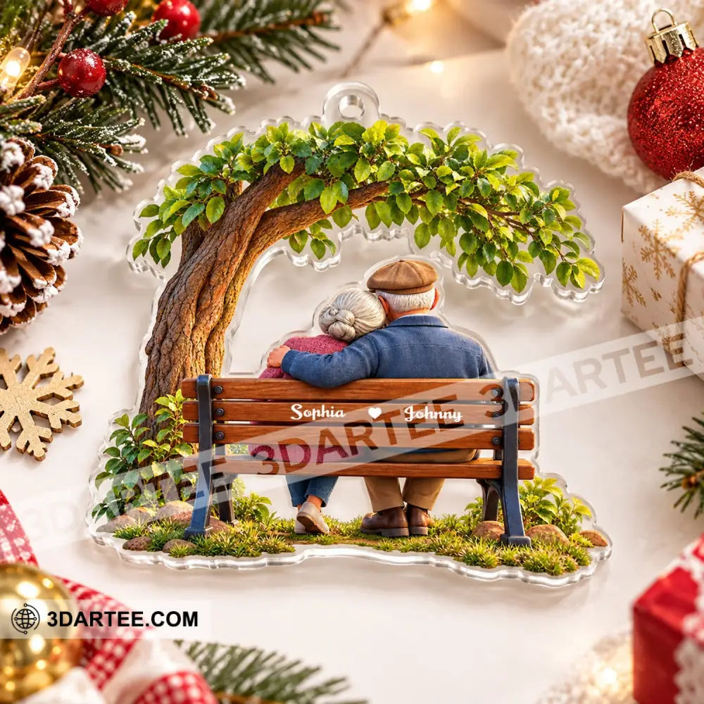 Old Couple Home Decor Christmas Ornament Personalized Ornament - Ornament