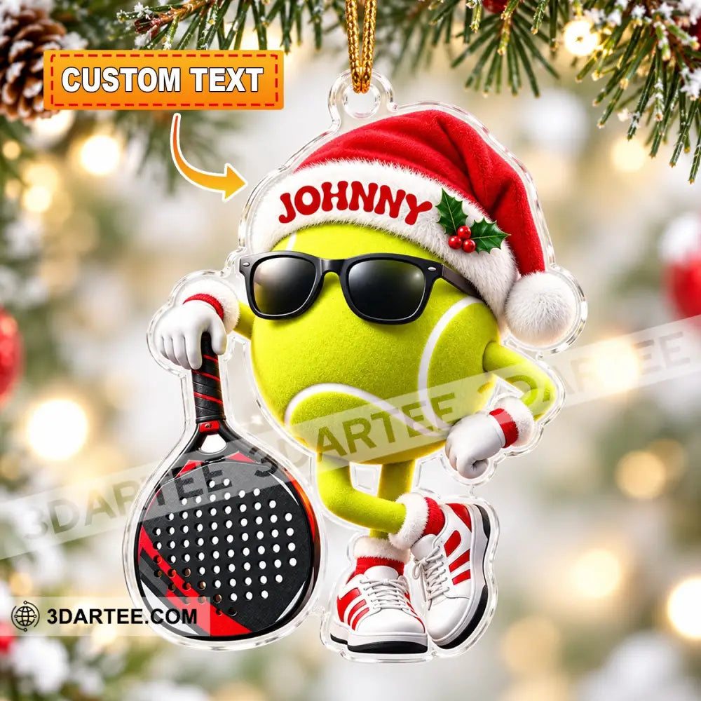 Padel Tennis Home Decor Christmas Ornament Personalized Ornament - 3.54’’ / 1 Ornament - Ornament
