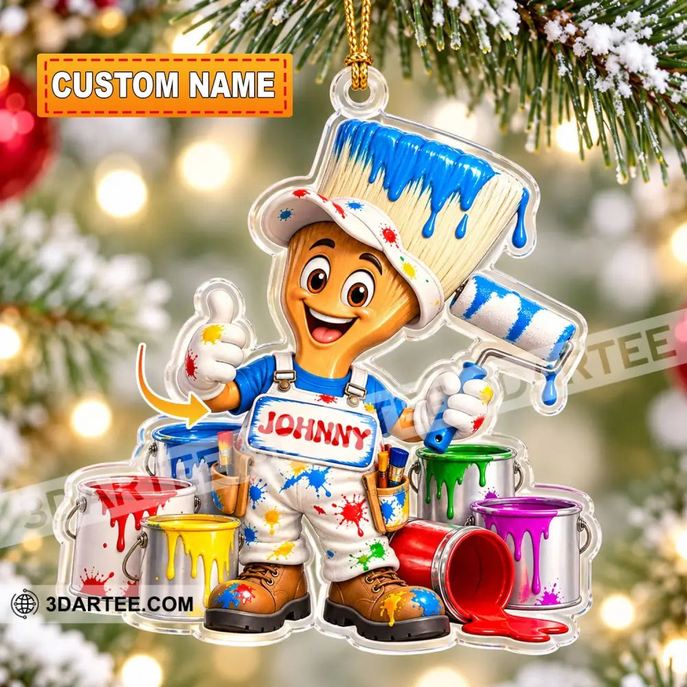 Painter Home Decor Christmas Ornament Personalized Ornament - 3.54’’ / 1 Ornament - Ornament
