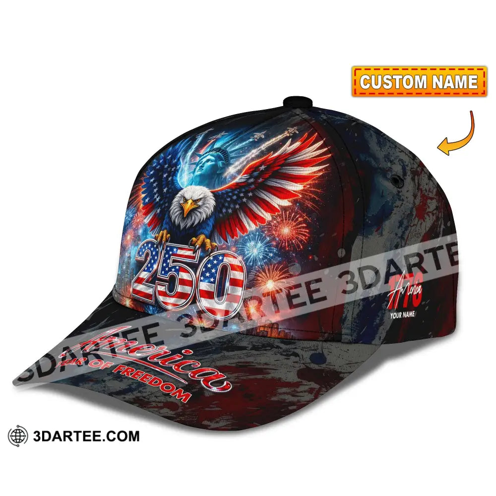 Personalized Cap Customized 250 Years America Classic Cap CLASSIC CAP / UNIVERSAL FIT Cap