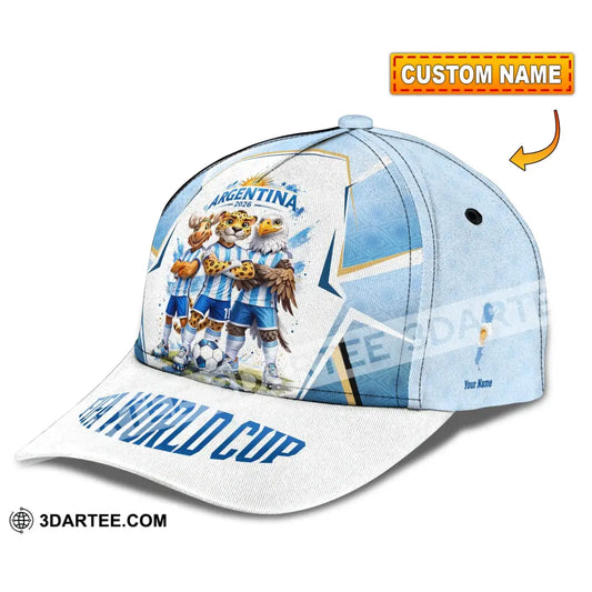 Personalized Cap Customized Argentina World Cup 2026 Classic Cap - CLASSIC CAP / UNIVERSAL FIT - Cap