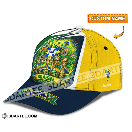 Personalized Cap Customized Brasil World Cup 2026 Classic Cap - CLASSIC CAP / UNIVERSAL FIT - Cap