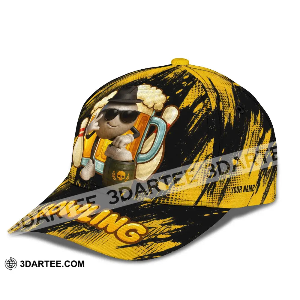 Personalized Cap - Customized Classic Cap Bowling And Beer CLASSIC CAP / UNIVERSAL FIT Cap