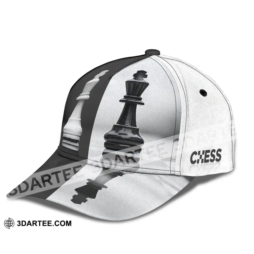 Personalized Cap Customized Classic Cap Couple Black And White Chess CLASSIC CAP / UNIVERSAL FIT Cap