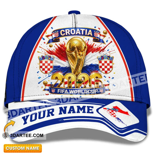 Personalized Cap Customized Croatia World Cup 2026 Classic Cap - CLASSIC CAP / UNIVERSAL FIT - Cap