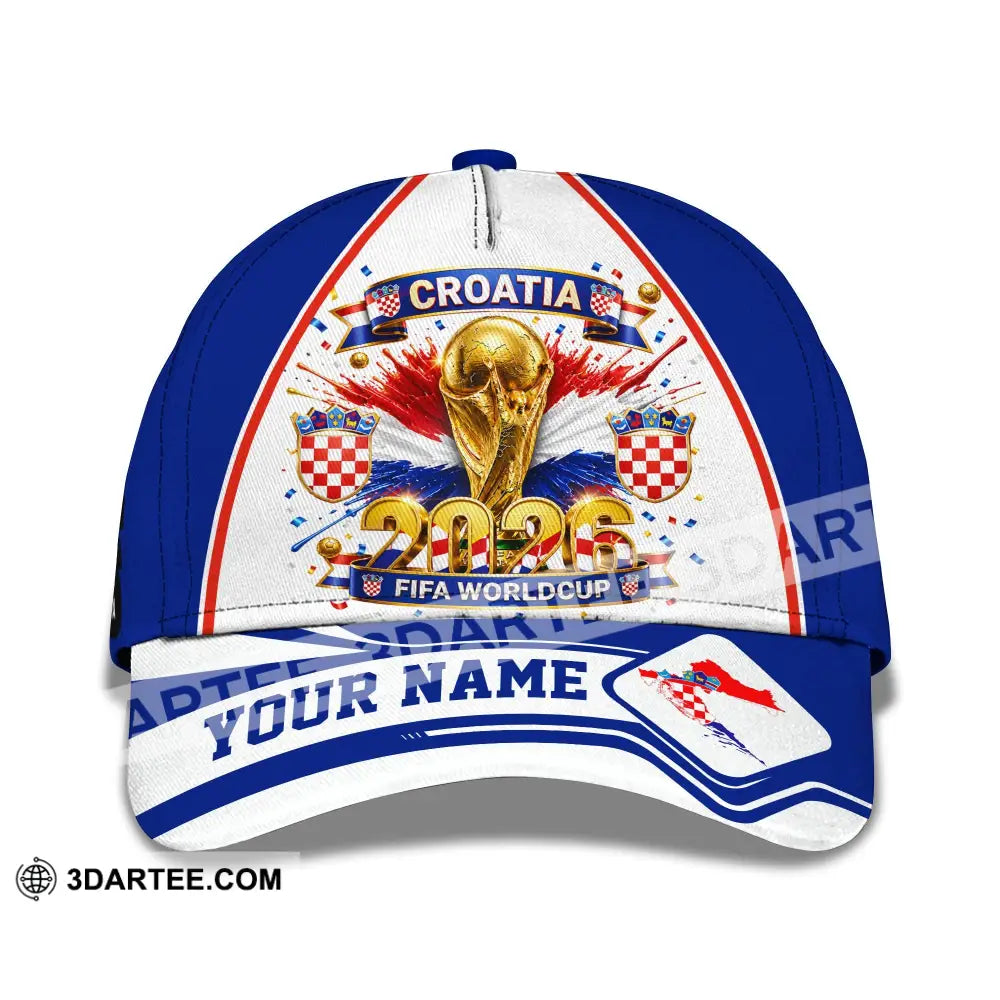 Personalized Cap Customized Croatia World Cup 2026 Classic Cap - CLASSIC CAP / UNIVERSAL FIT - Cap