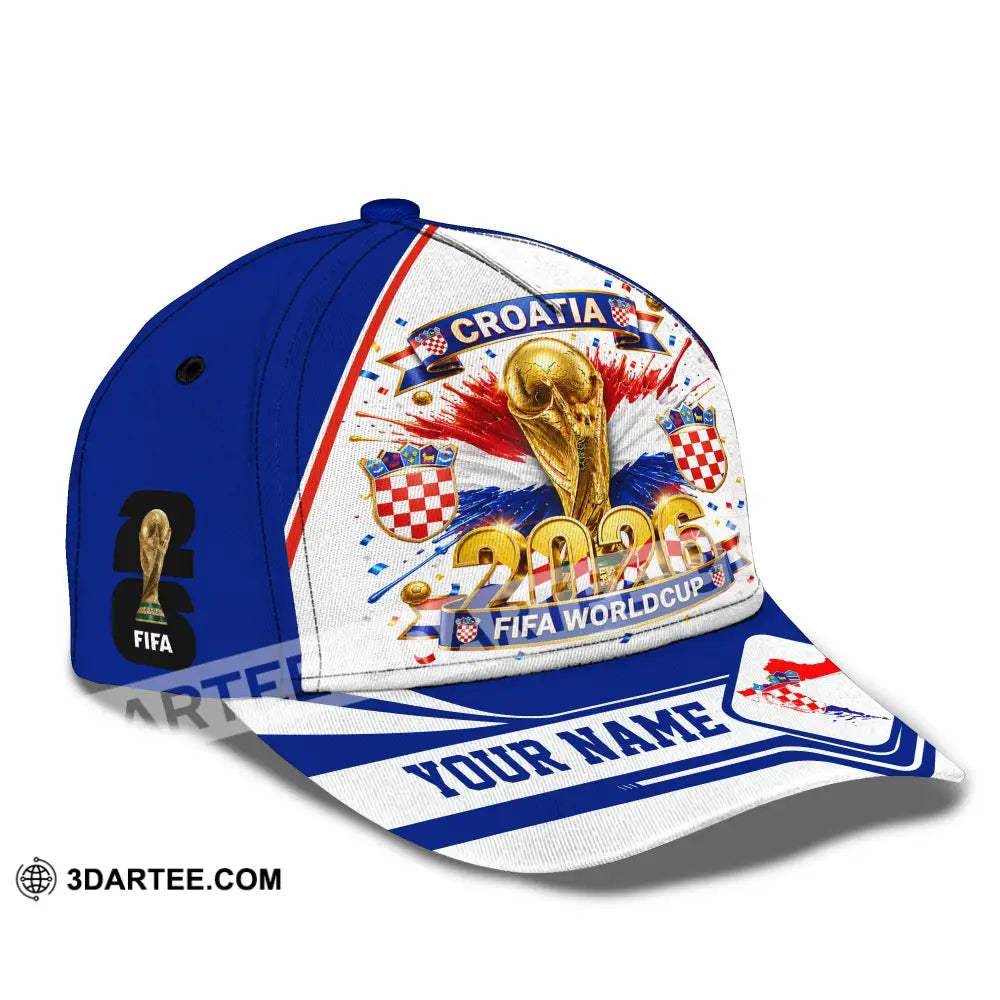 Personalized Cap Customized Croatia World Cup 2026 Classic Cap - CLASSIC CAP / UNIVERSAL FIT - Cap