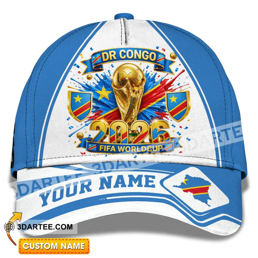 Personalized Cap Customized Dr Congo World Cup 2026 Classic Cap - CLASSIC CAP / UNIVERSAL FIT - Cap