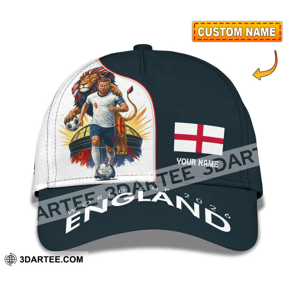 Personalized Cap Customized England World Cup 2026 Classic Cap CLASSIC CAP / UNIVERSAL FIT Cap