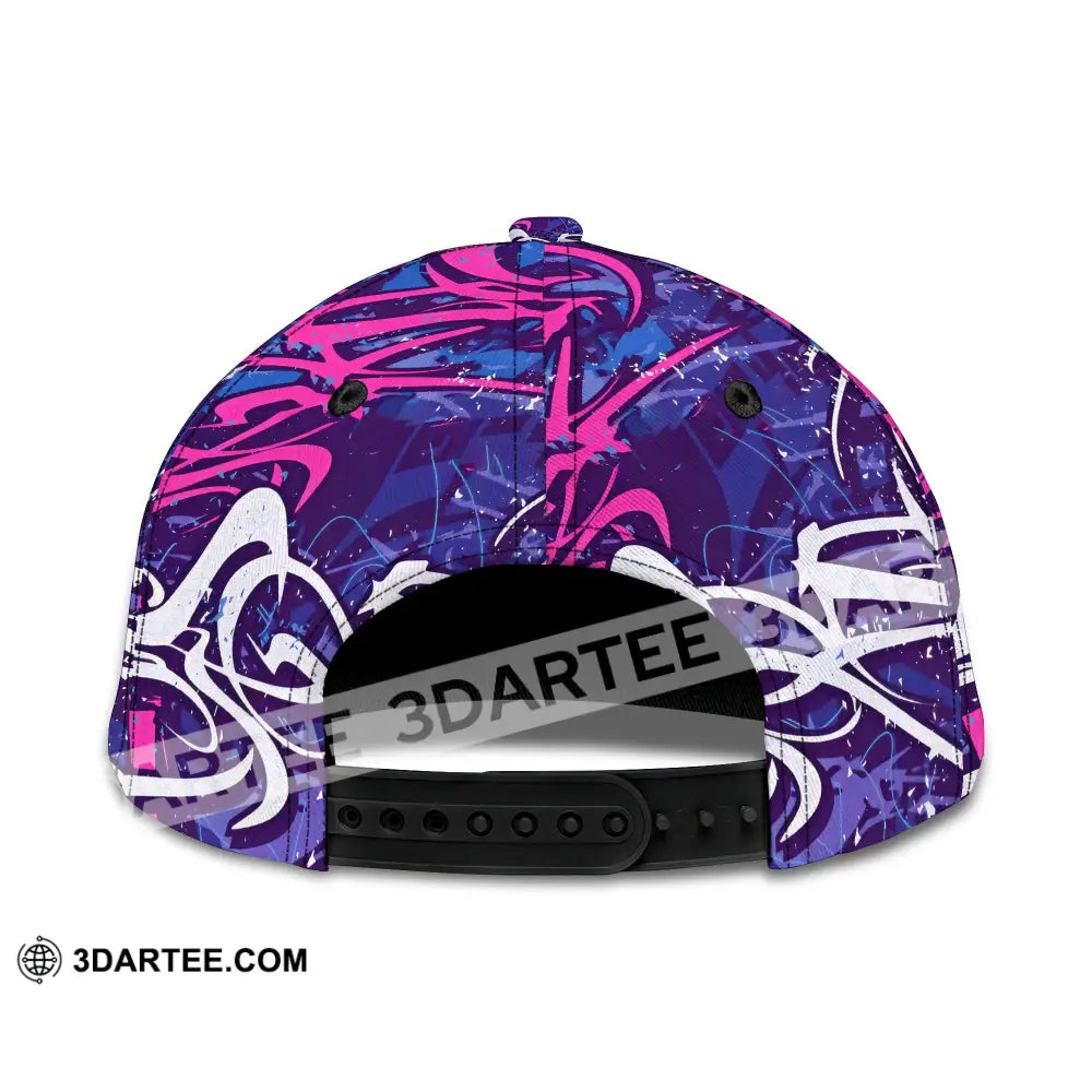 Personalized Cap Customized Funny Bowling Game Purple Death Classic Cap CLASSIC CAP / UNIVERSAL FIT Cap