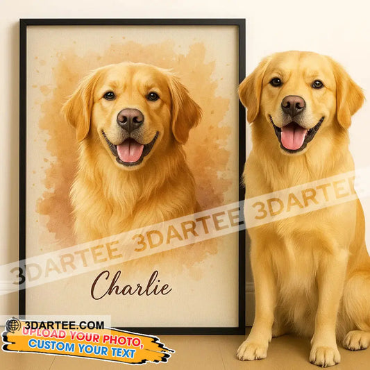 Pet Photo Pet Lover Personalized Canvas Personalized Poster Poster / 12’’ x 8’’