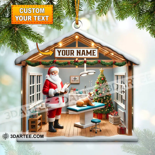 Pet Shop Santa Christmas Ornament Personalized Ornament 3.54’’ / 1 Ornament Ornament