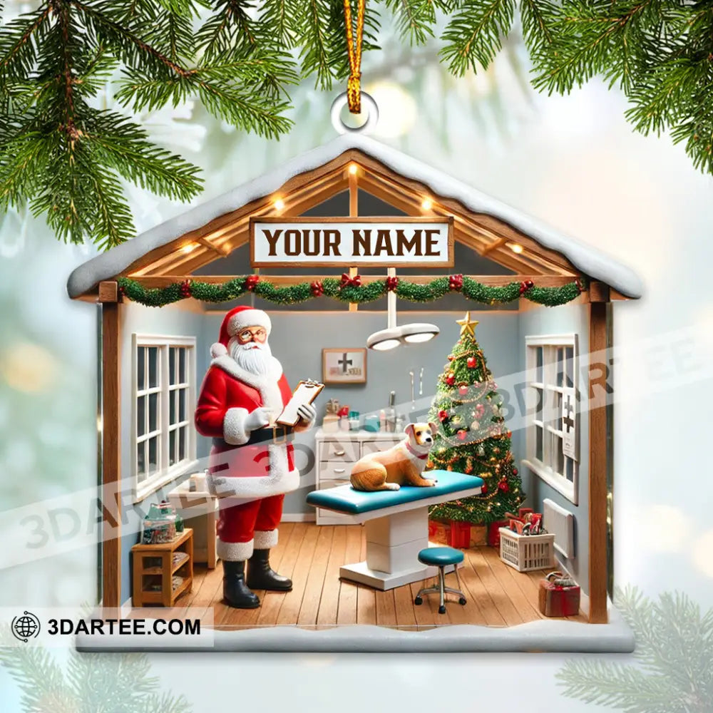 Pet Shop Santa Christmas Ornament Personalized Ornament Ornament