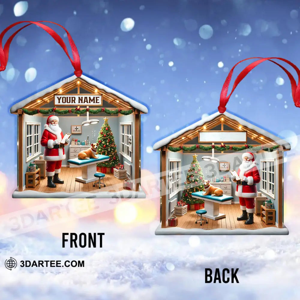 Pet Shop Santa Christmas Ornament Personalized Ornament Ornament