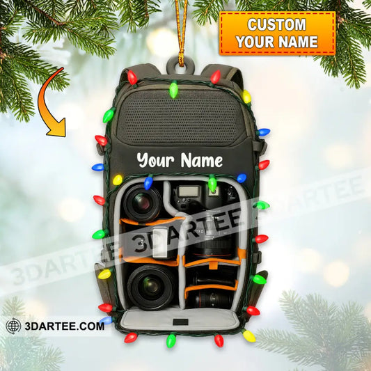 Photographer Lover Home Decor Christmas Ornament Personalized Ornament 3.54’’ / 1 Ornament Ornament