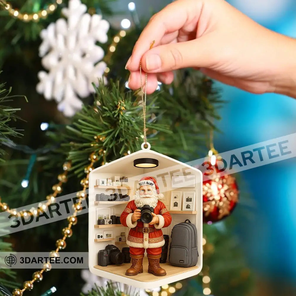 Photographer Santa Corner Home Decor Christmas Ornament Personalized Ornament Ornament