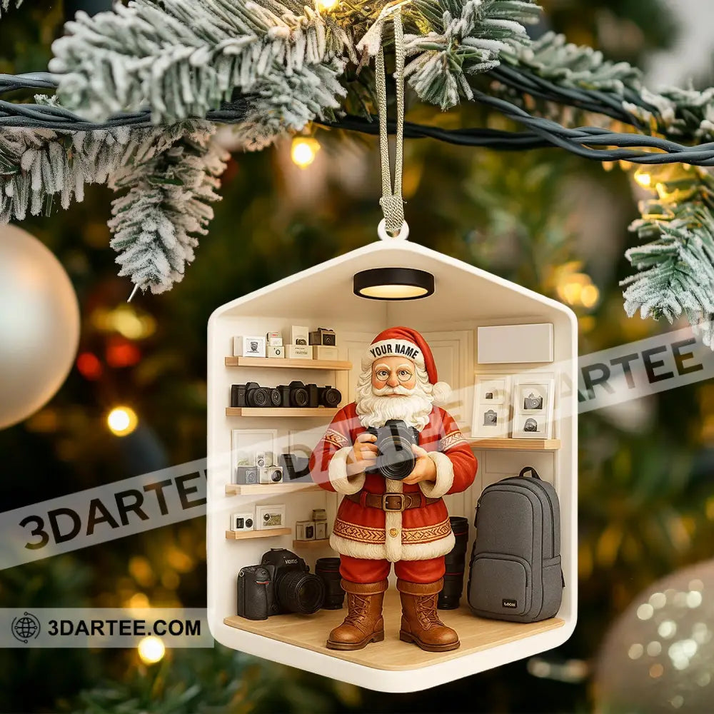 Photographer Santa Corner Home Decor Christmas Ornament Personalized Ornament Ornament