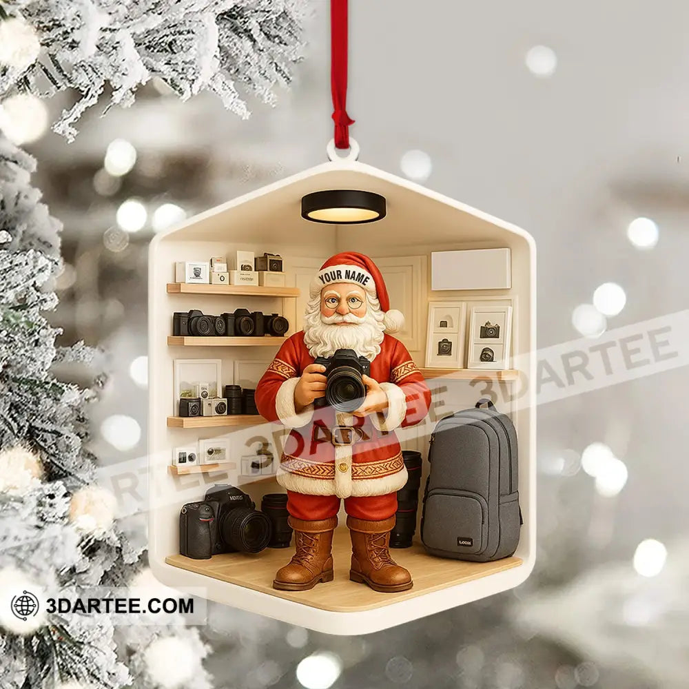 Photographer Santa Corner Home Decor Christmas Ornament Personalized Ornament Ornament