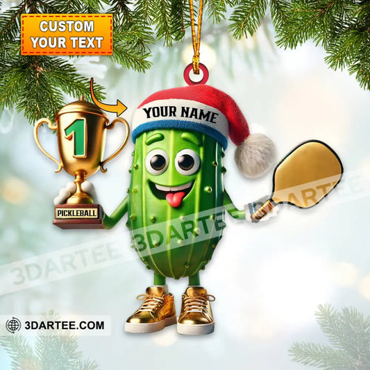 Pickleball Champion Home Decor Christmas Ornament Personalized Ornament 3.54’’ / 1 Ornament Ornament