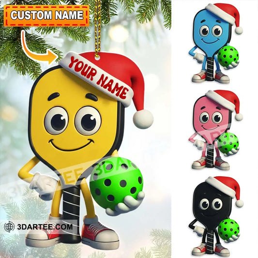Pickleball Christmas Home Decor Christmas Ornament Personalized Ornament 3.54’’ / 1 Ornament Ornament