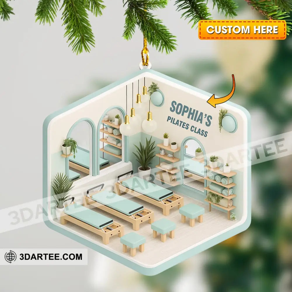 Pilates Class Corner Home Decor Christmas Ornament Personalized Ornament 3.54’’ / 1 Ornament Ornament