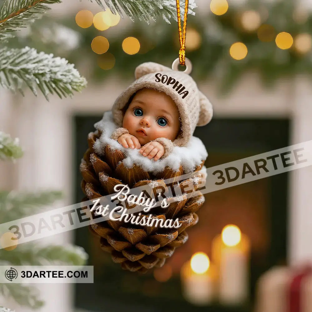 Pine Cones Baby Home Decor Christmas Ornament Personalized Ornament Ornament