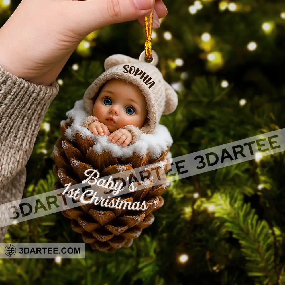 Pine Cones Baby Home Decor Christmas Ornament Personalized Ornament Ornament