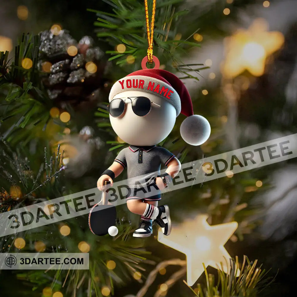 Ping Pong Player Decor Christmas Ornament Personalized Ornament Ornament