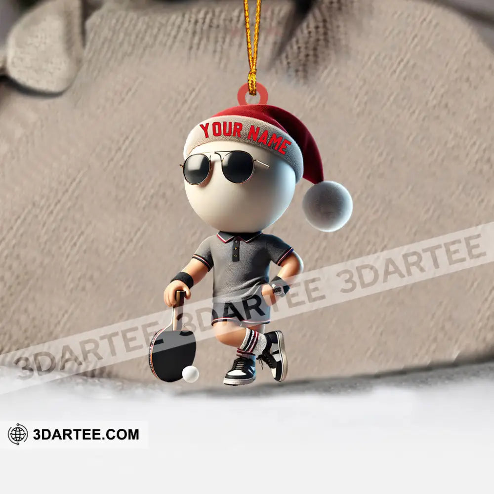 Ping Pong Player Decor Christmas Ornament Personalized Ornament Ornament