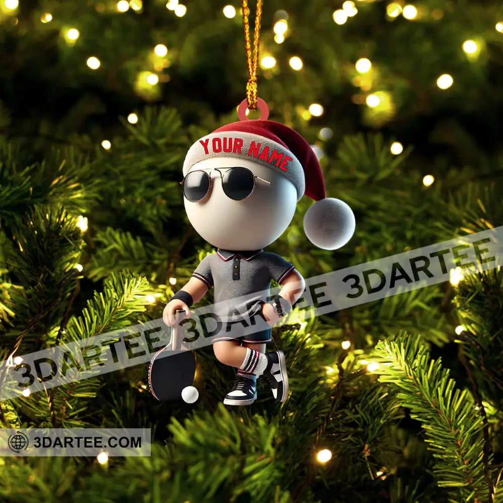 Ping Pong Player Decor Christmas Ornament Personalized Ornament Ornament