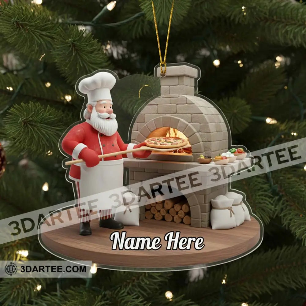 Pizza Chef Home Decor Christmas Ornament Personalized Ornament Ornament