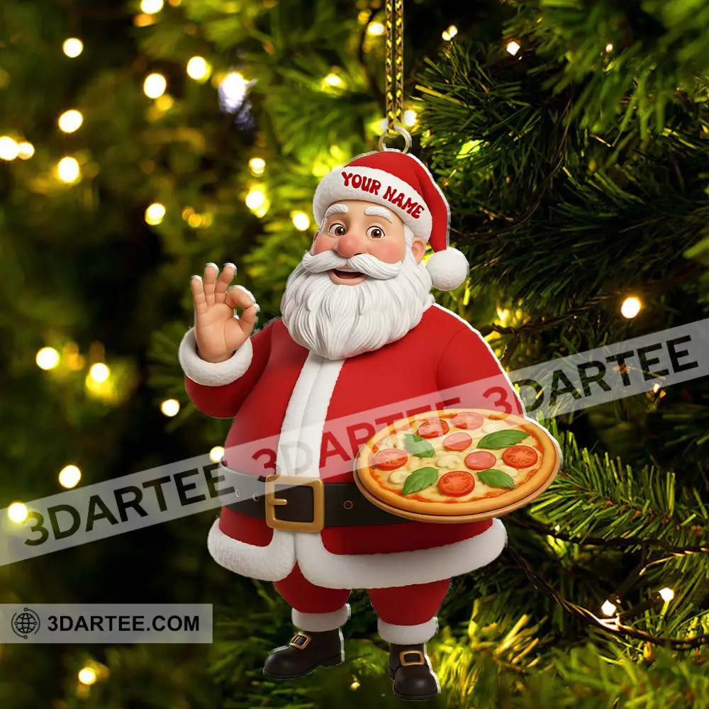 Pizza Chef Santa Home Decor Christmas Ornament Personalized Ornament Ornament