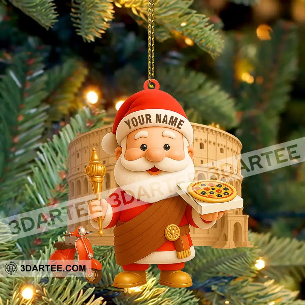 Pizza Santa Home Decor Christmas Ornament Personalized Ornament Ornament