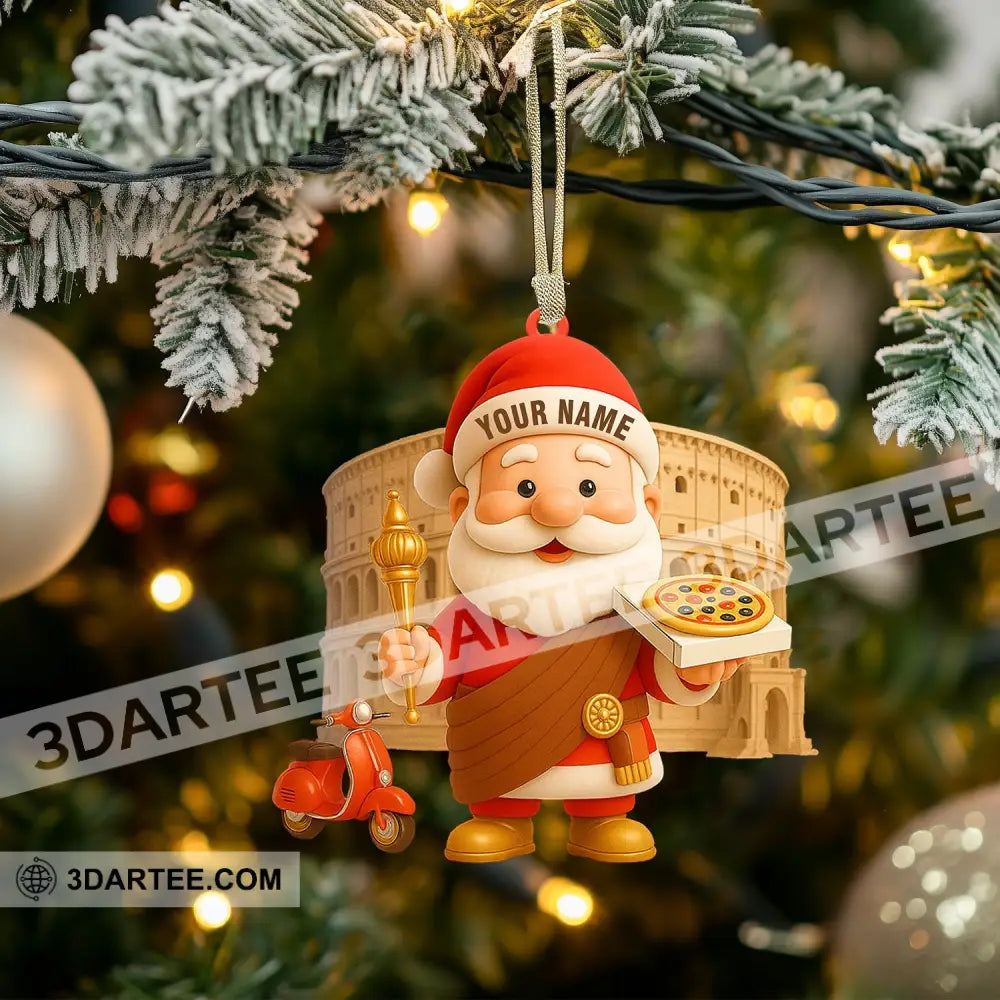 Pizza Santa Home Decor Christmas Ornament Personalized Ornament Ornament
