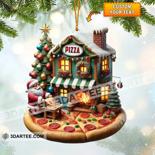 Pizza Santa Home Decor Christmas Ornament Personalized Ornament Ornament