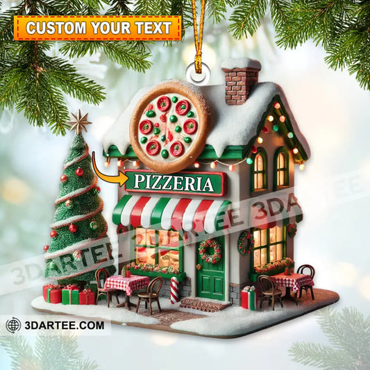 Pizzeria Home Decor Christmas Ornament Personalized Ornament 3.54’’ / 1 Ornament Ornament