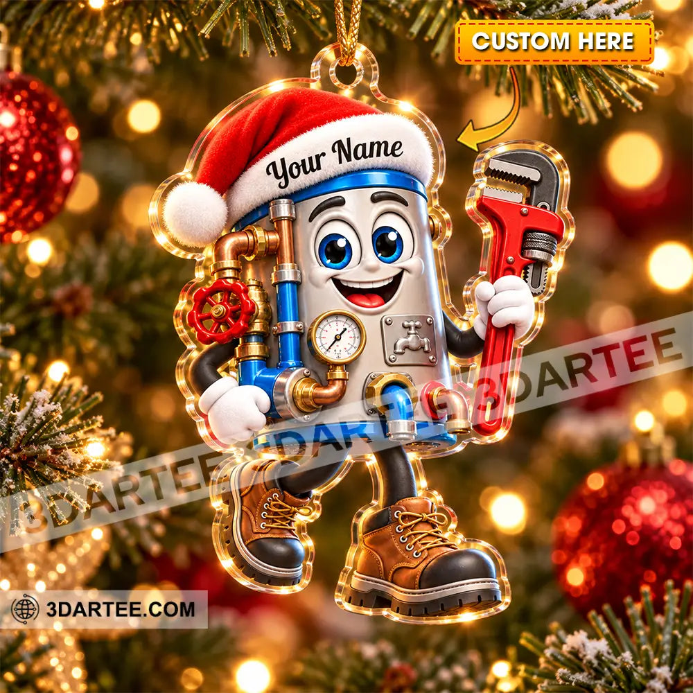 Plumber Home Decor Christmas Ornament Personalized Ornament - 3.54’’ / 1 Ornament - Ornament