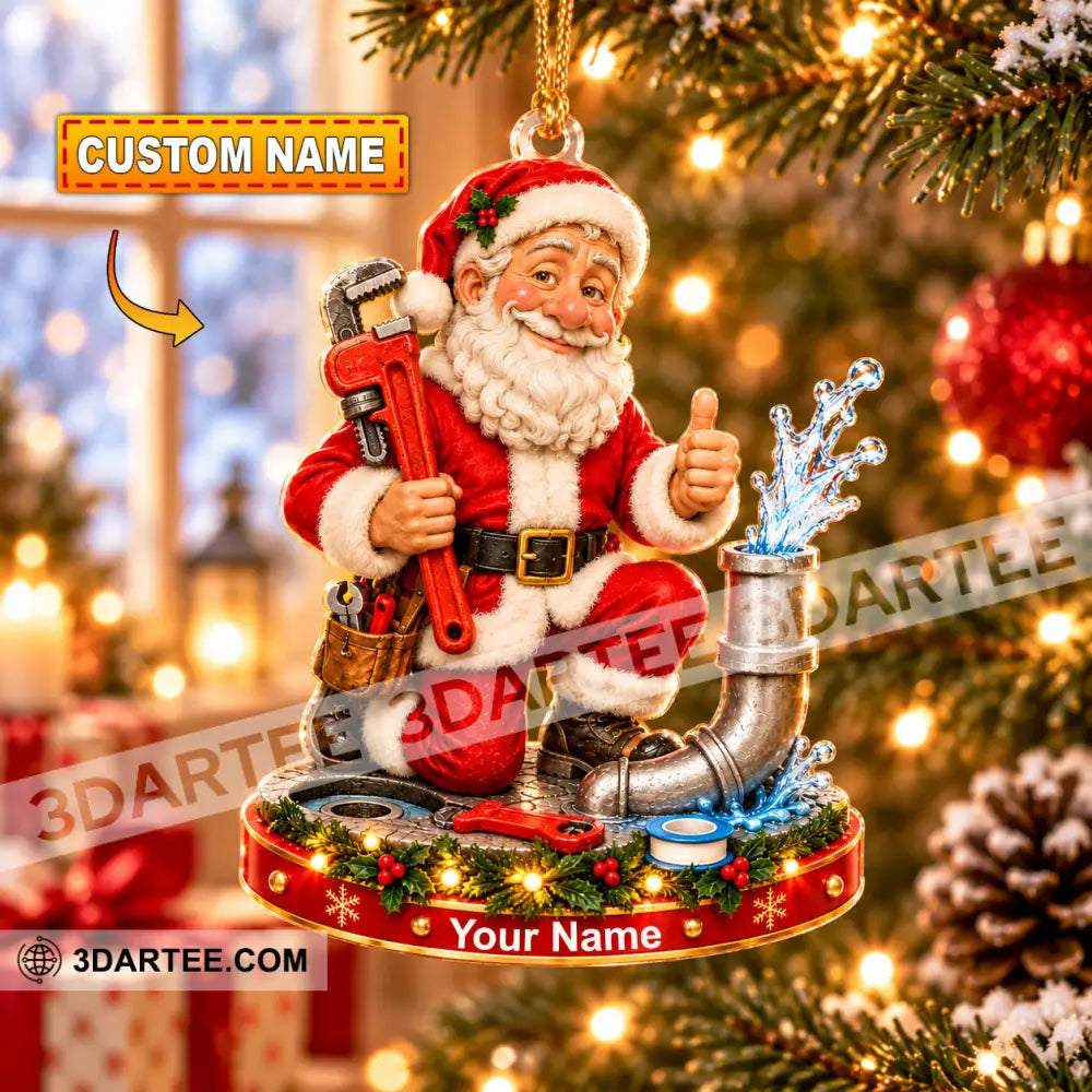 Plumber Home Decor Christmas Ornament Personalized Ornament - 3.54’’ / 1 Ornament - Ornament