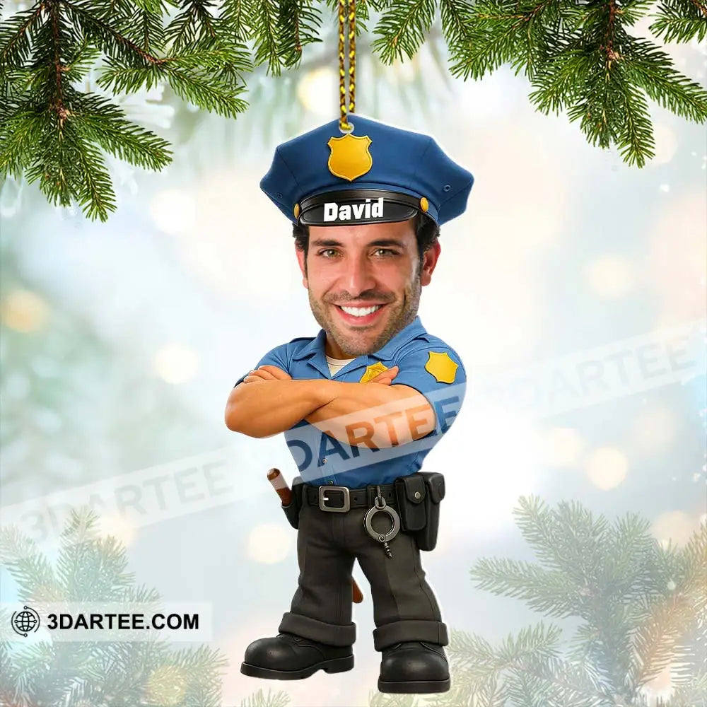 Police Home Decor Christmas Ornament Personalized Ornament Ornament