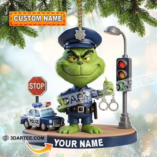 Police Home Decor Christmas Ornament Personalized Ornament 3.54’’ / 1 Ornament Ornament