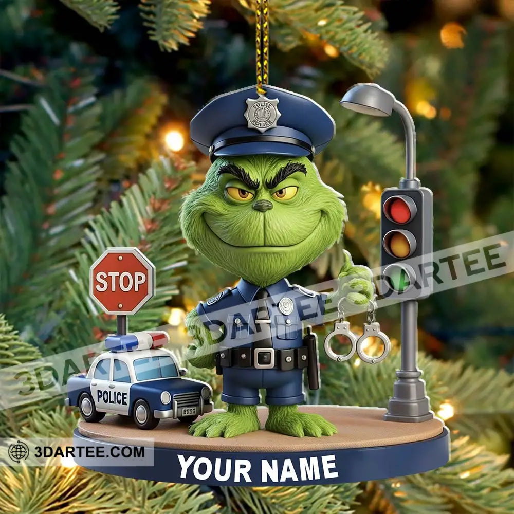 Police Home Decor Christmas Ornament Personalized Ornament Ornament