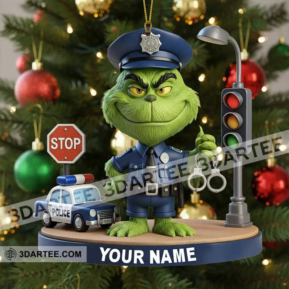Police Home Decor Christmas Ornament Personalized Ornament Ornament