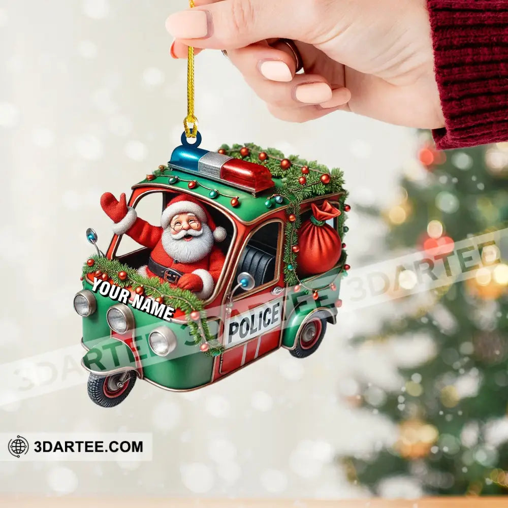 Police Santa Home Decor Christmas Ornament Personalized Ornament Ornament