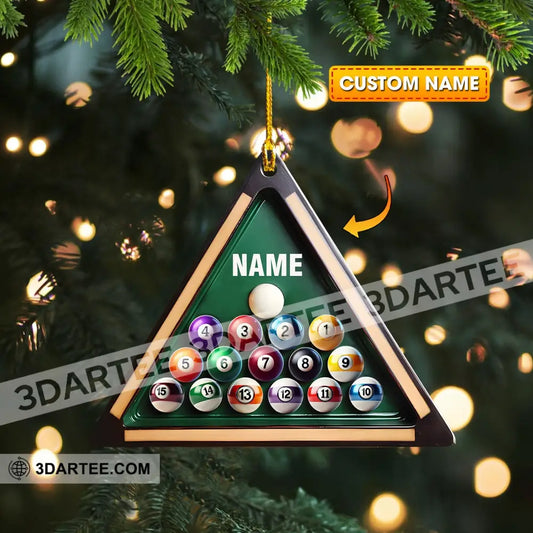 Pool Table Billiard Ball Christmas Ornament Personalized Ornament 3.54’’ / 1 Ornament Ornament