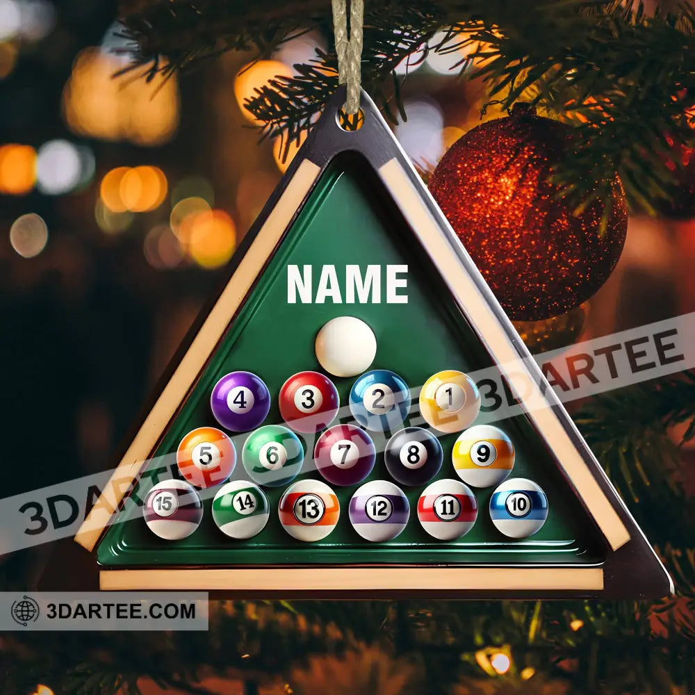 Pool Table Billiard Ball Christmas Ornament Personalized Ornament Ornament